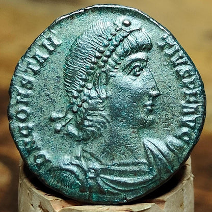 Constantius II Maiorina with fallen horseman reverse, high grade ancient Roman coin