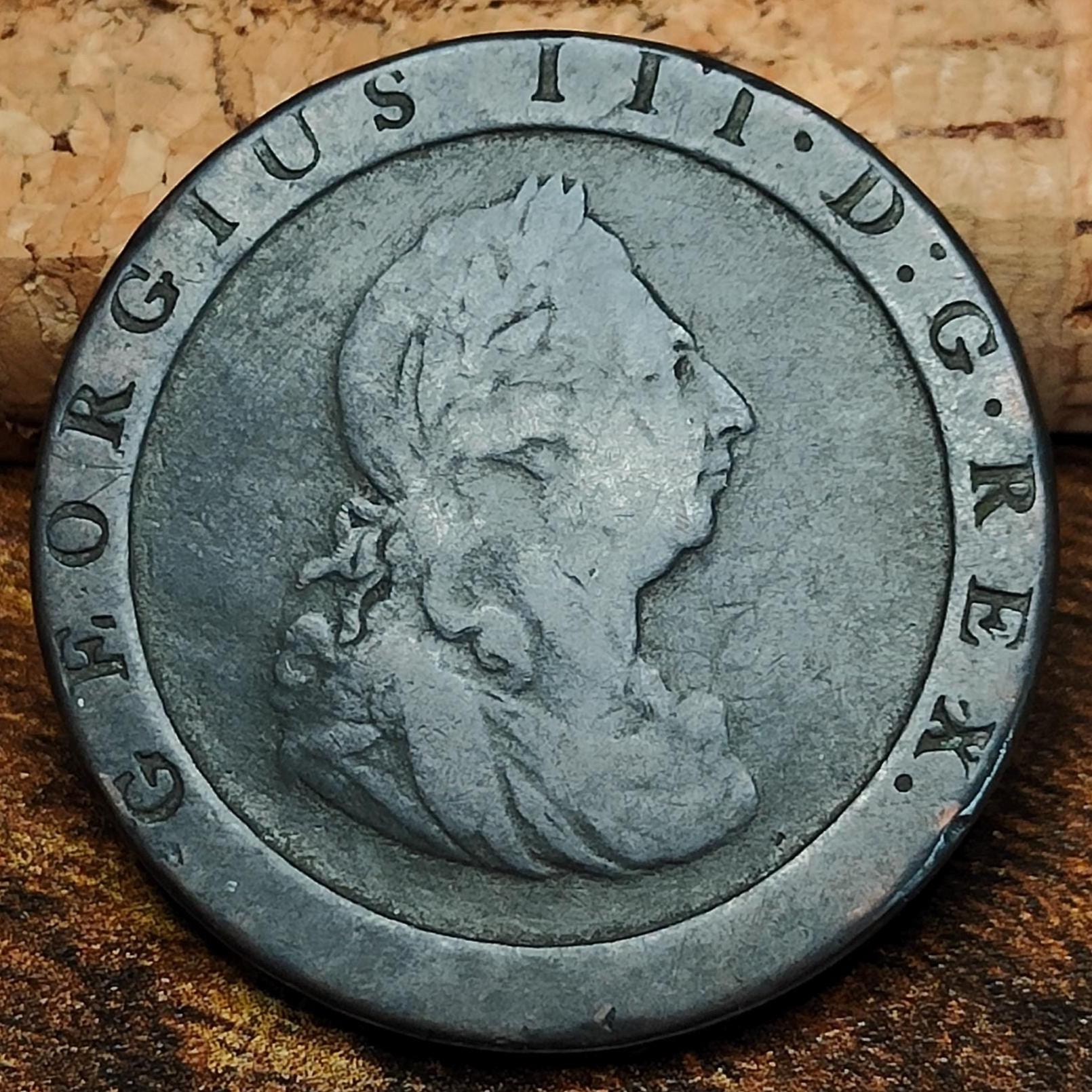 George III Cartwheel Penny, dated 1797 - Georgian/ US colonial coin