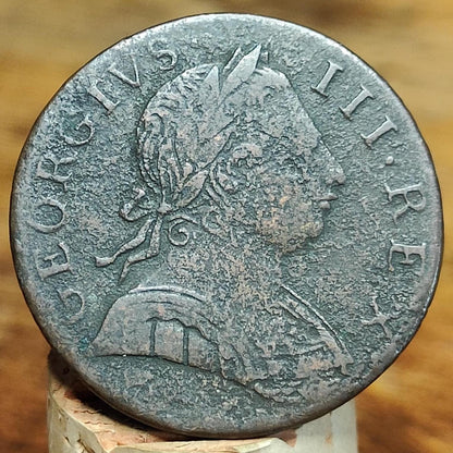 George III half Penny, dated 1775 - Georgian/ US colonial coin