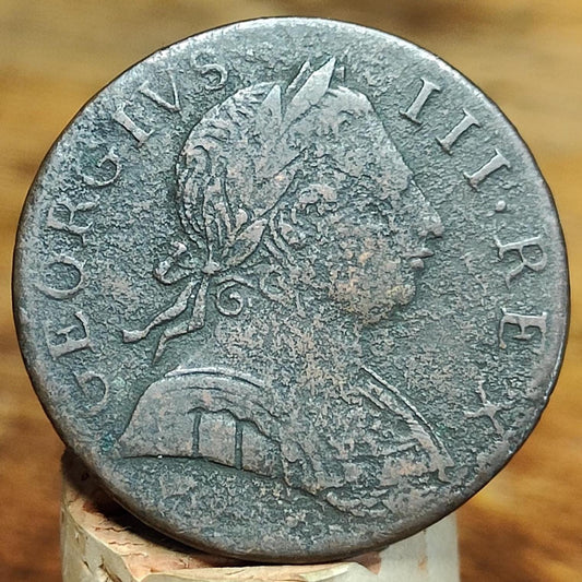 George III half Penny, dated 1775 - Georgian/ US colonial coin