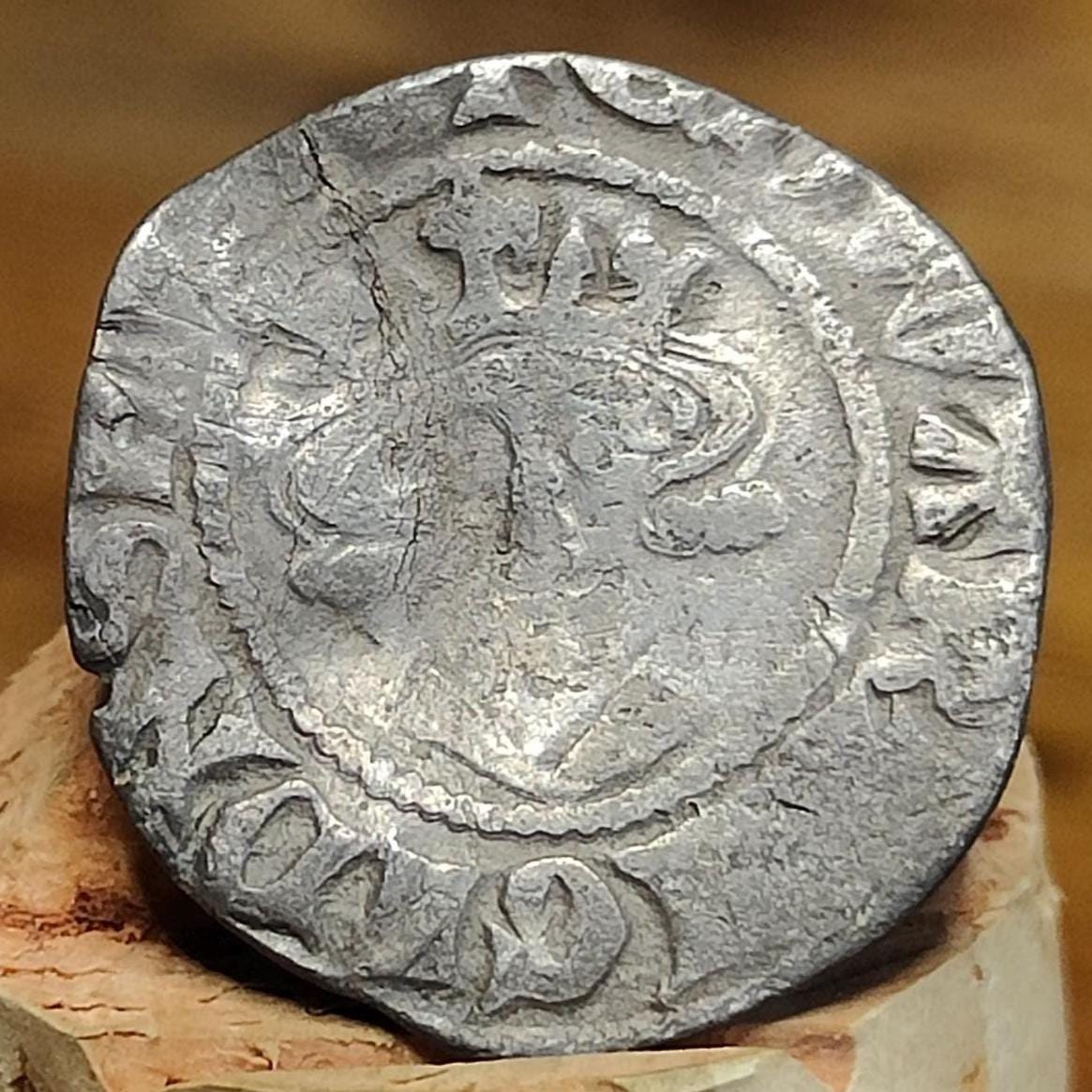 King Edward I Medieval hammered silver penny coin, 700 years old