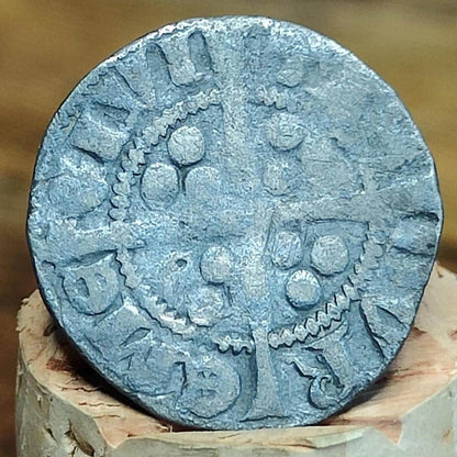 Medieval hammered silver penny coin of King Edward I, 700 years old