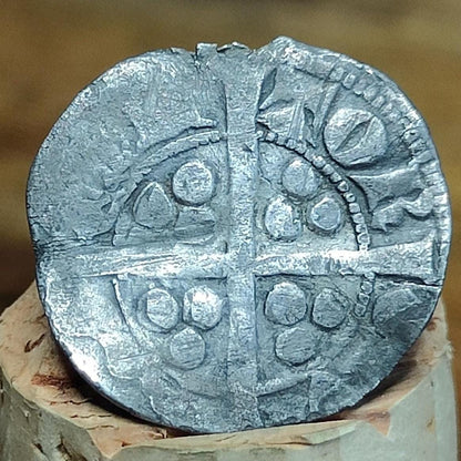 Medieval hammered silver penny coin of King Edward I, 700 years old