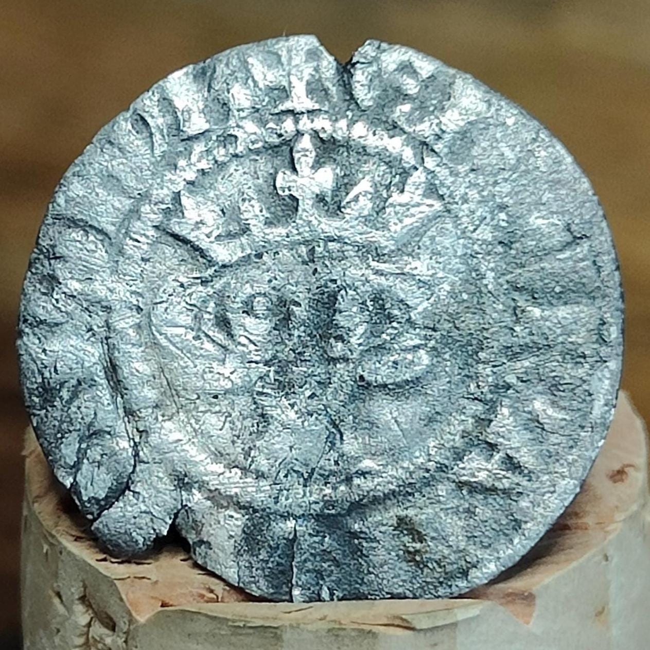 Medieval hammered silver penny coin of King Edward I, 700 years old