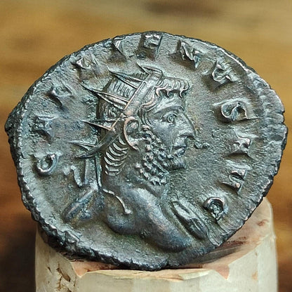 Gallienus Roman coin Laetitia reverse, 3rd century ancient Antoninianus