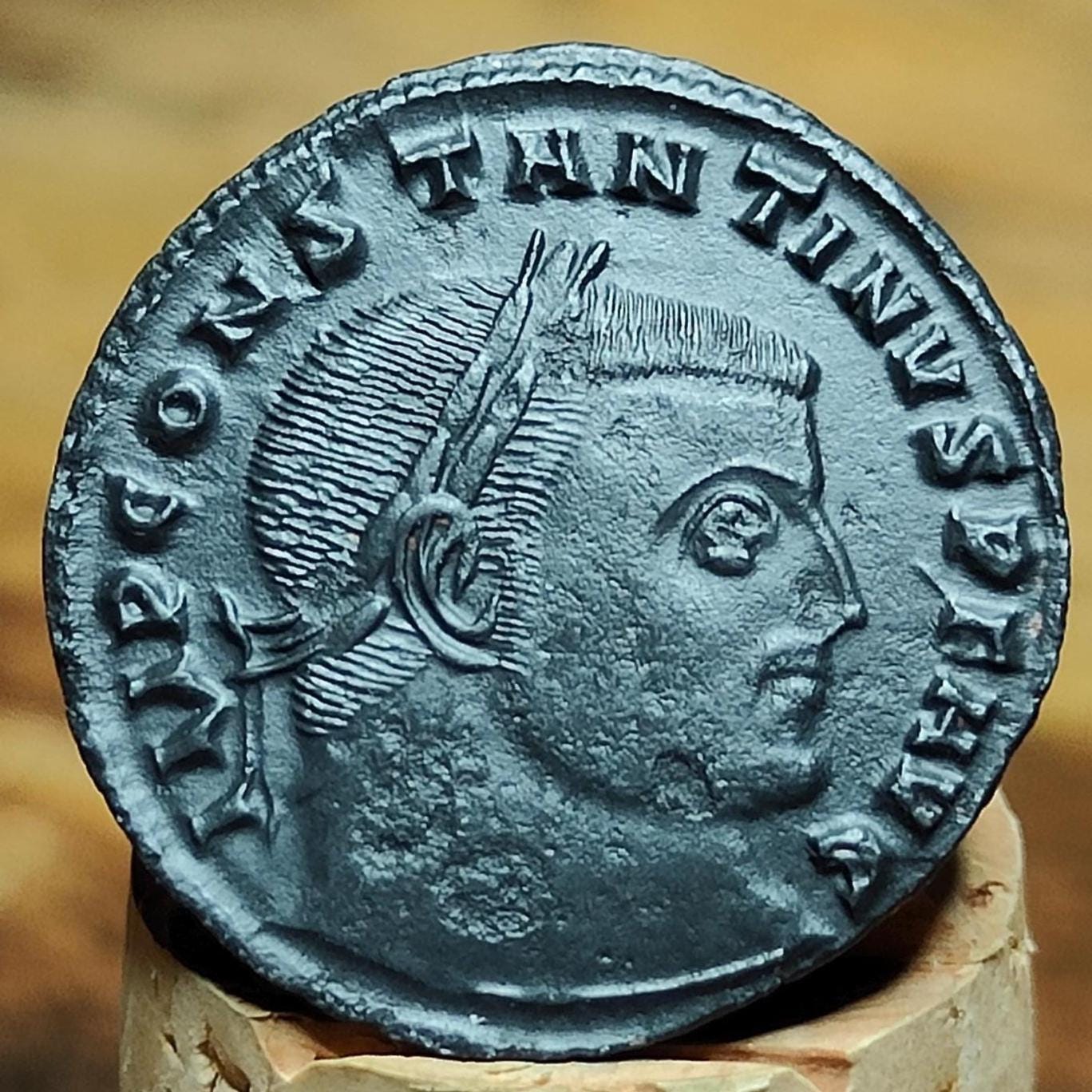 Constantine the Great Roman coin with Jupiter reverse, high grade ancient Nummus