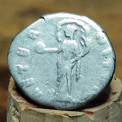 Faustina I with Aeternitas reverse Silver Denarius , Ancient roman coin