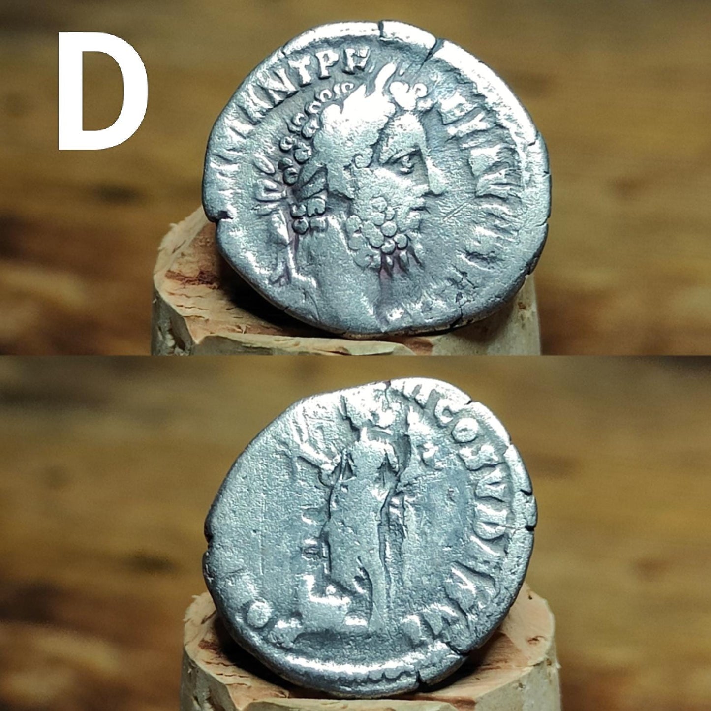 Genuine Roman silver Denarii from the 2nd century, ancient coins