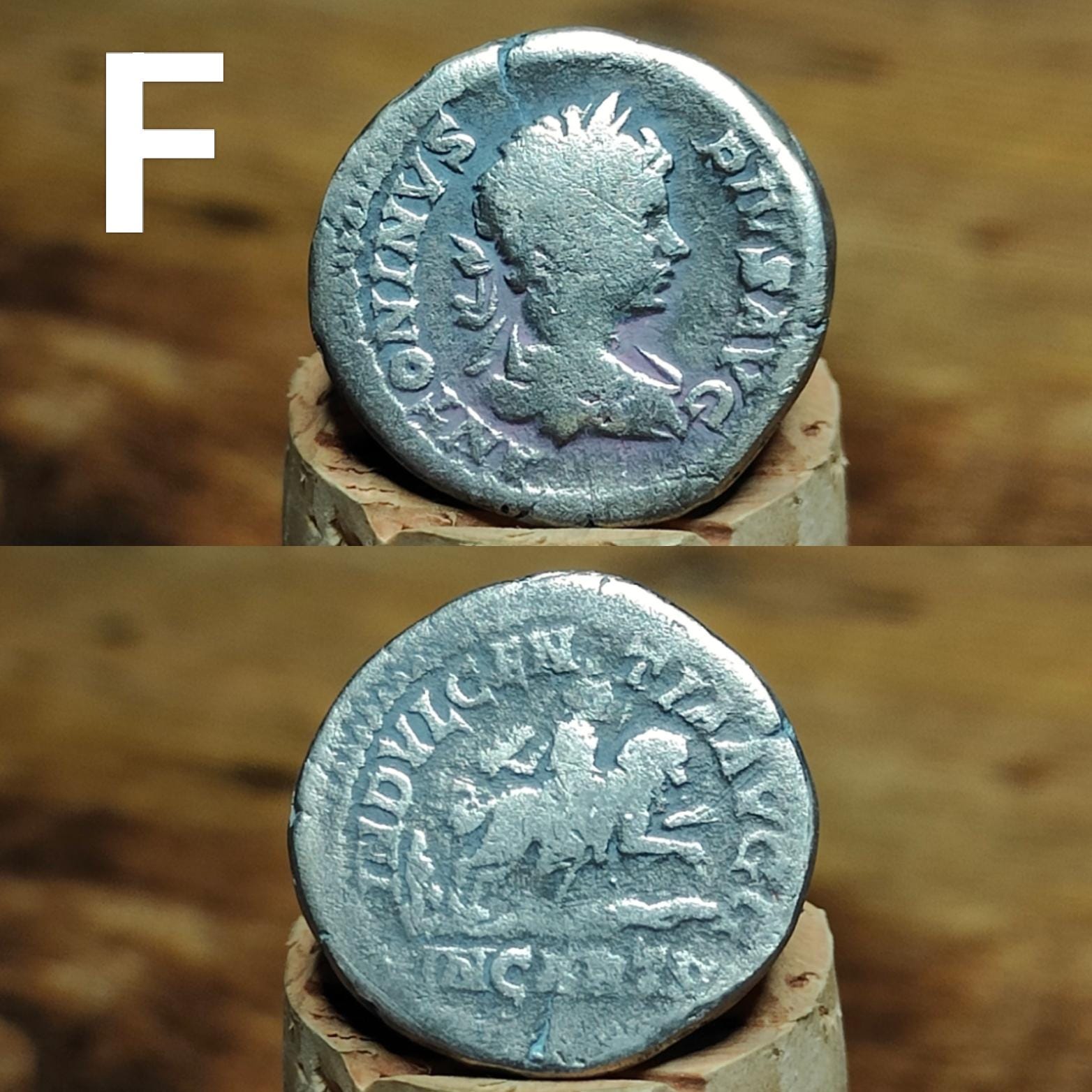 Genuine Roman silver Denarii from the 2nd century, ancient coins