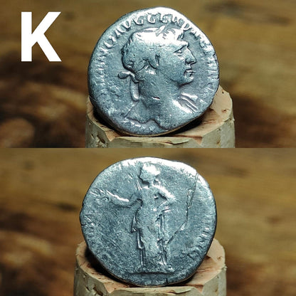 Genuine Roman silver Denarii from the 2nd century, ancient coins