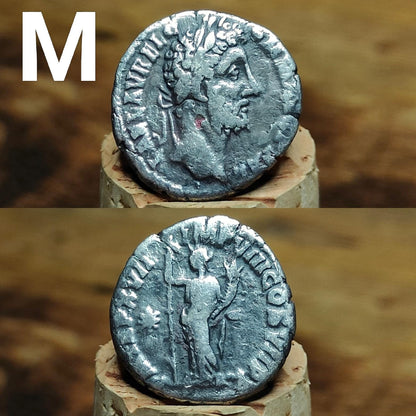 Genuine Roman silver Denarii from the 2nd century, ancient coins