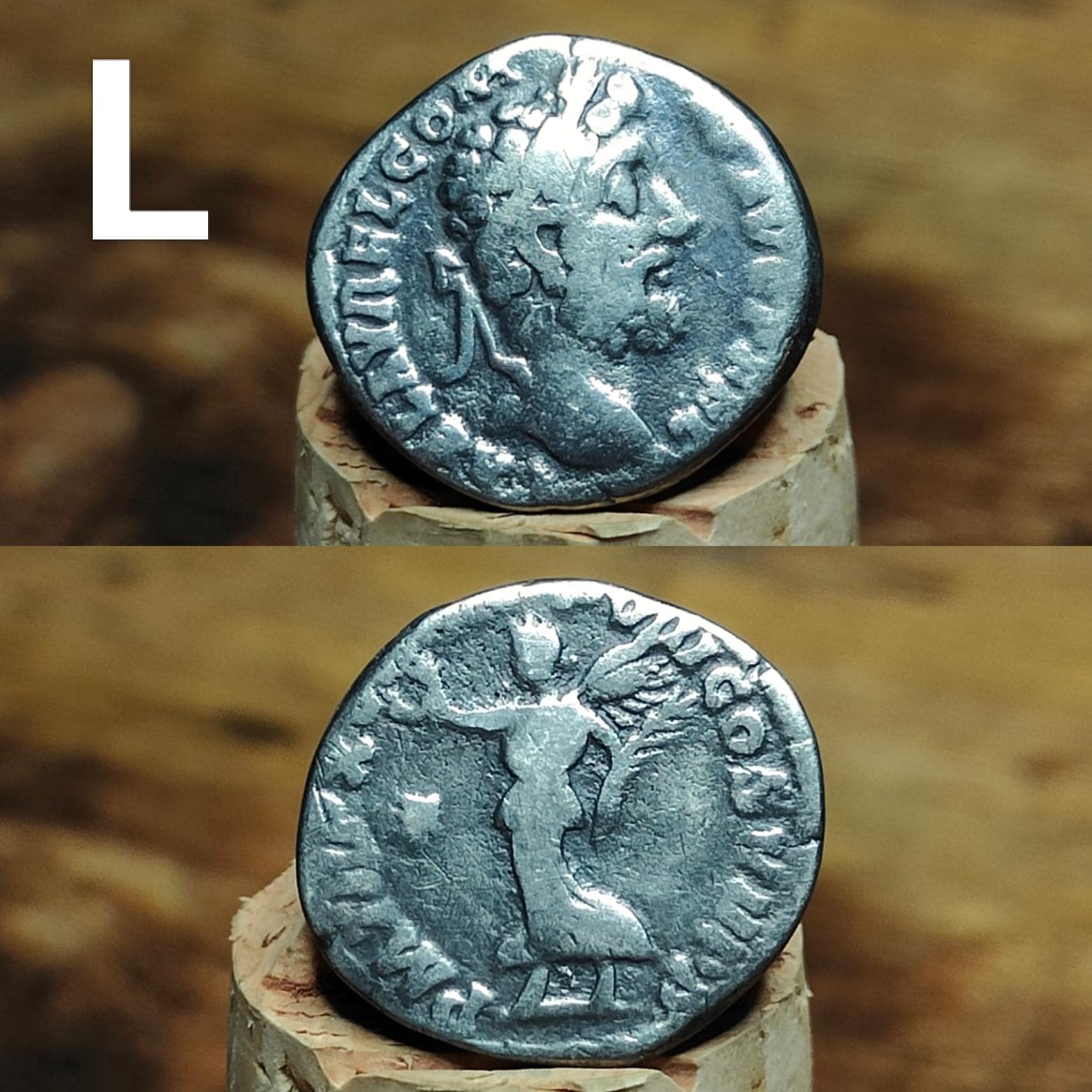 Genuine Roman silver Denarii from the 2nd century, ancient coins