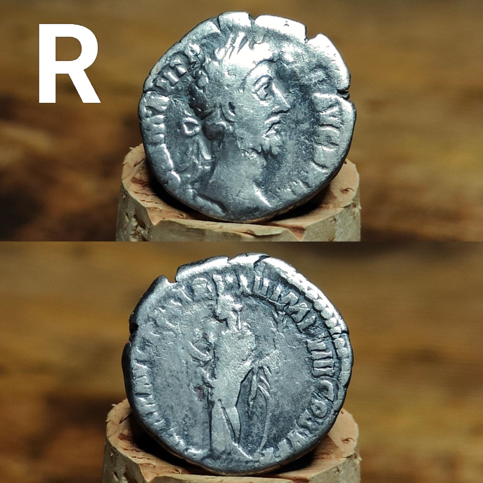 Genuine Roman silver Denarii from the 2nd century, ancient coins