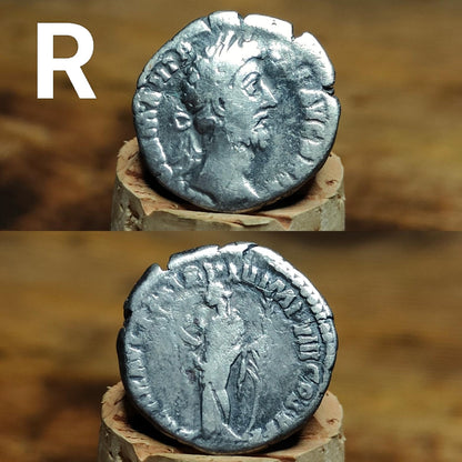 Genuine Roman silver Denarii from the 2nd century, ancient coins
