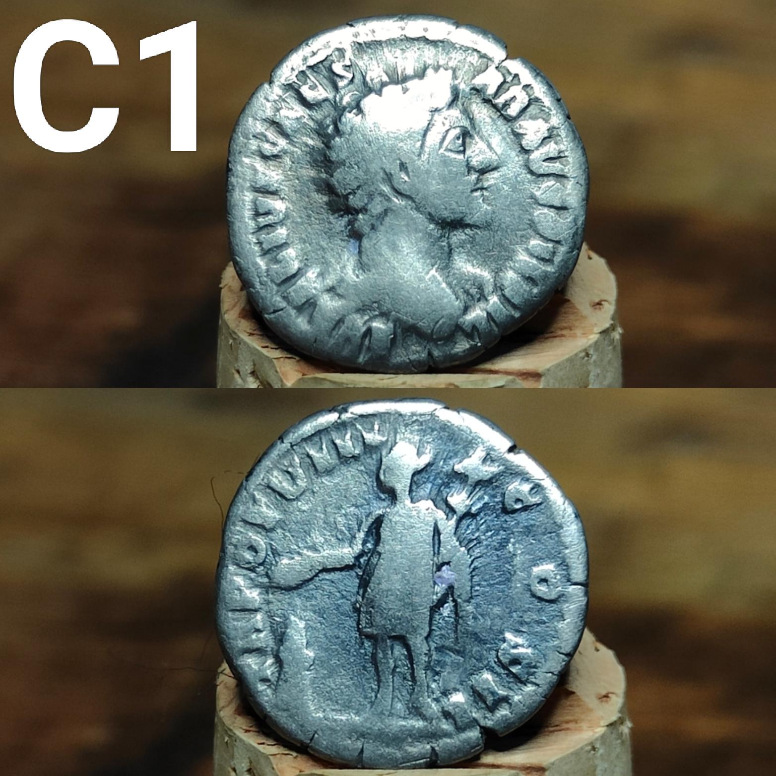 Authentic Roman silver Denarii featuring emperor of Rome, 1800 years old!