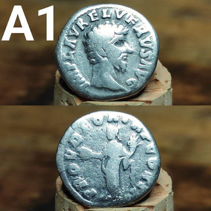 Authentic Roman silver Denarii featuring emperor of Rome, 1800 years old!