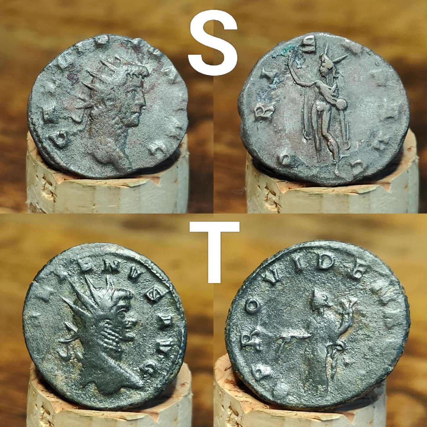 Gallienus Roman coins AE3, 3rd century ancient Antoninianus