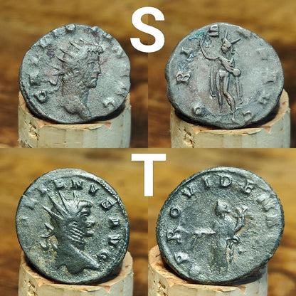 Gallienus Roman coins AE3, 3rd century ancient Antoninianus