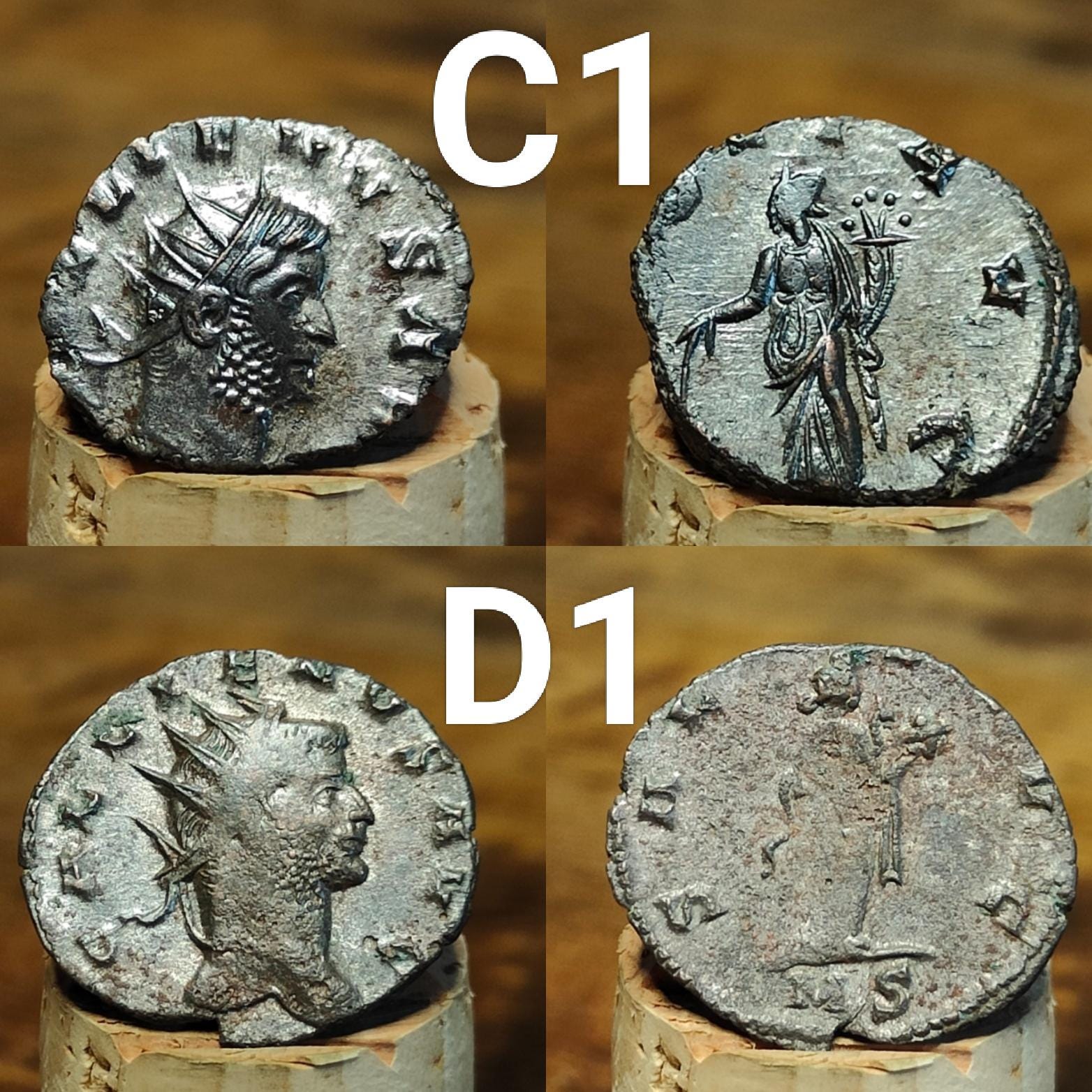 Gallienus Roman coins AE3, 3rd century ancient Antoninianus