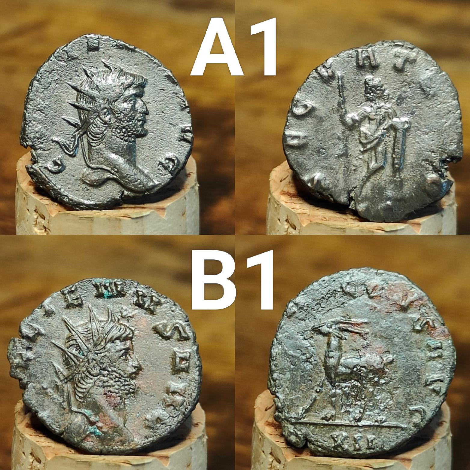 Gallienus Roman coins AE3, 3rd century ancient Antoninianus