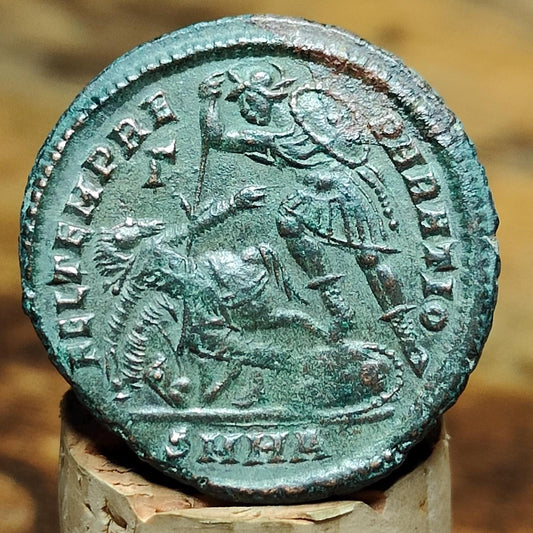 Constantius II Maiorina with fallen horseman reverse, high grade ancient Roman coin