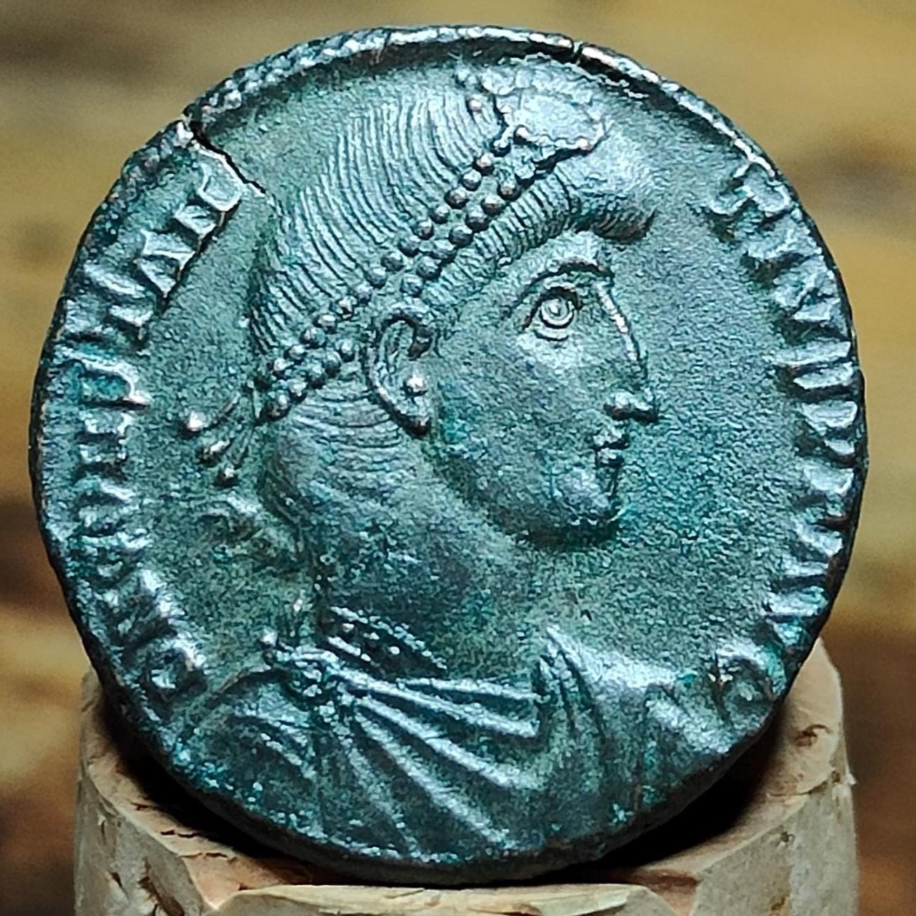 Constantius II Maiorina with fallen horseman reverse, high grade ancient Roman coin