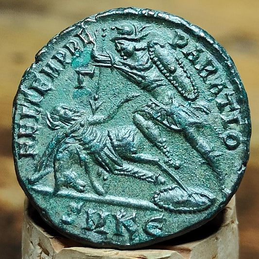 Constantius II Maiorina with fallen horseman reverse, high grade ancient Roman coin