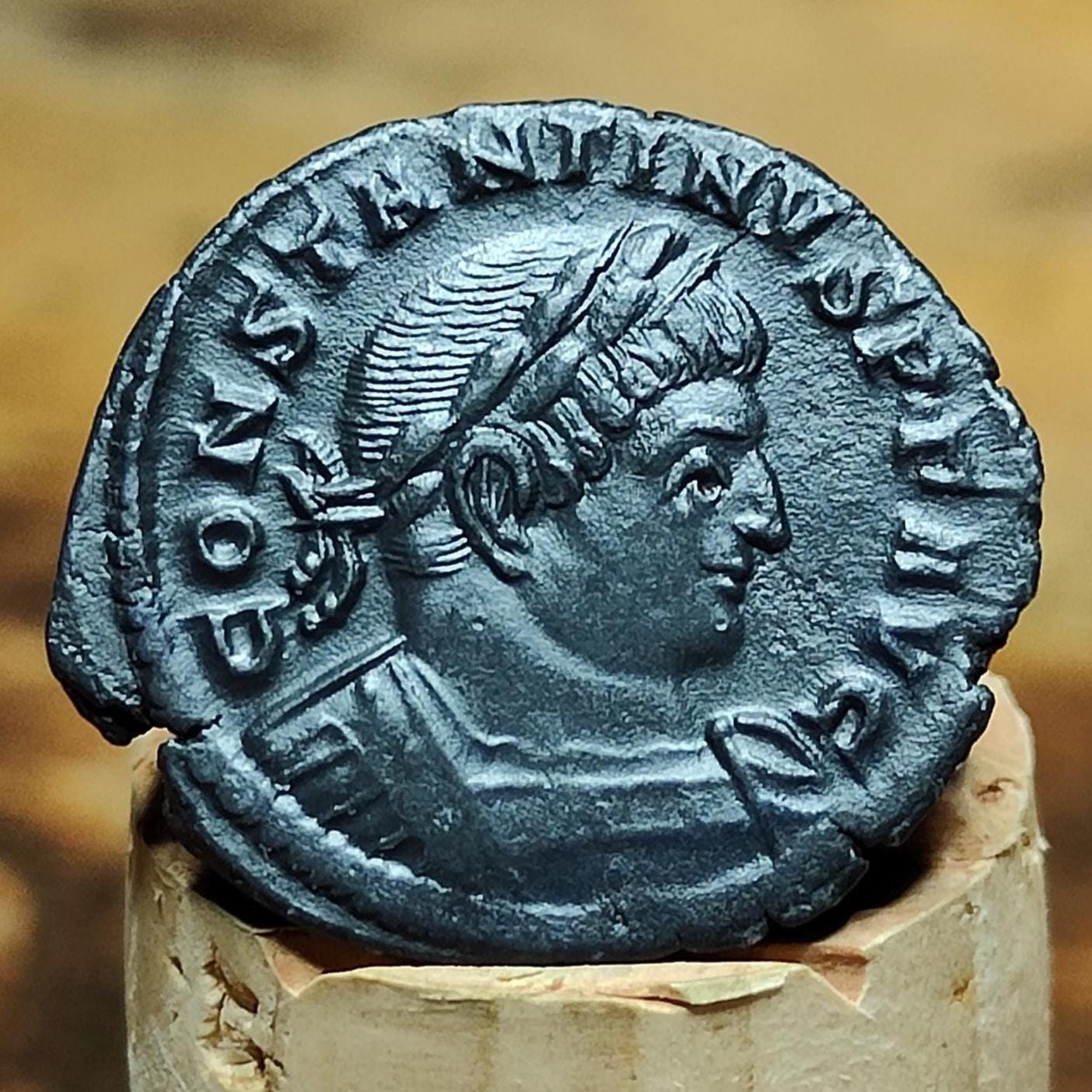 Constantine the Great Roman coin with Sol reverse, high grade ancient Nummus