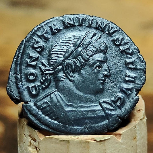 Constantine the Great Roman coin with Sol reverse, high grade ancient Nummus