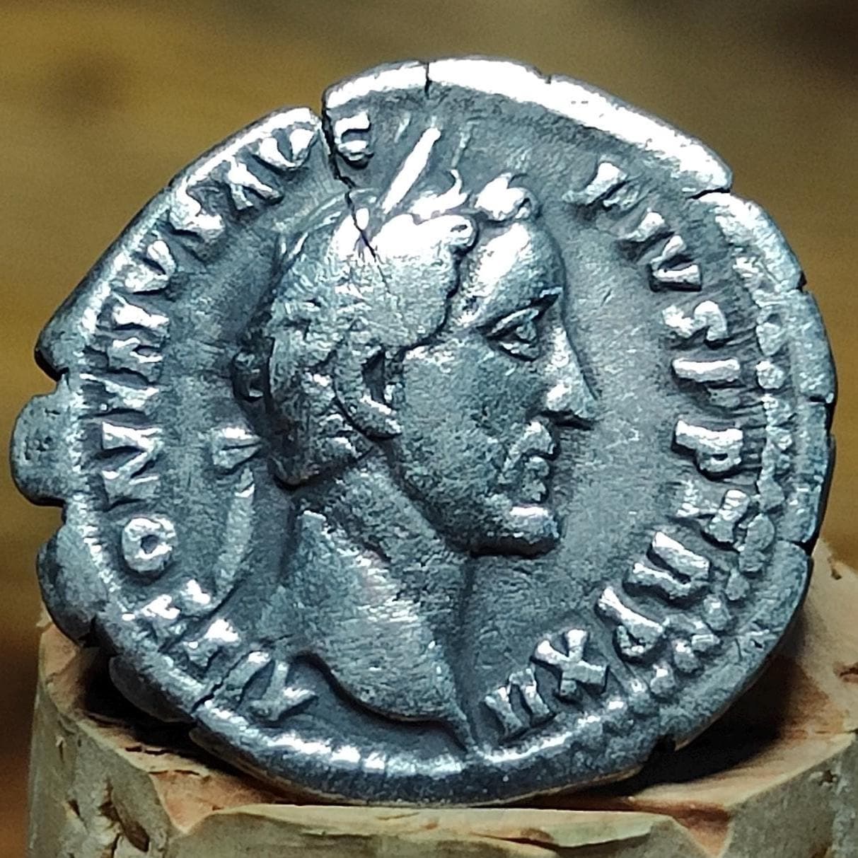 Antoninus Pius with Fortuna reverse Silver Denarius, Ancient roman coin