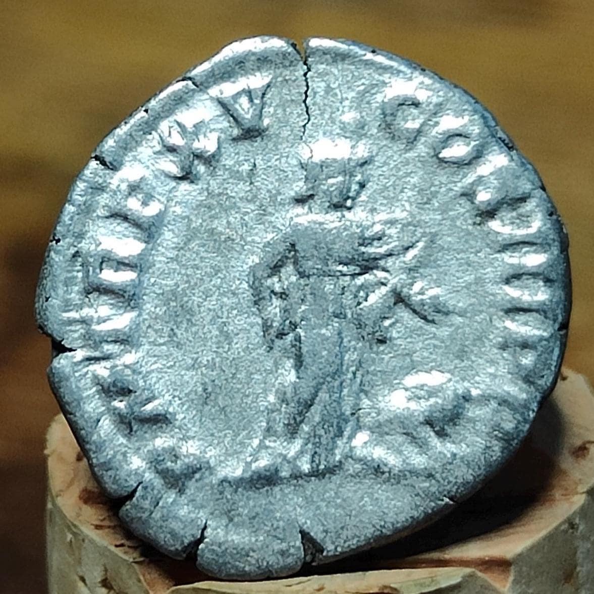 Septimius Severus with Africa reverse Silver Denarius, Ancient roman coin