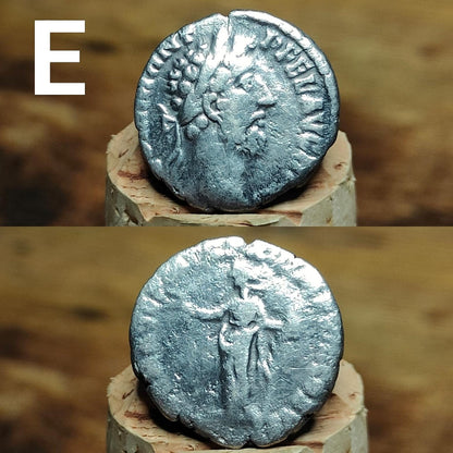 Genuine Roman silver Denarii from the 2nd century, ancient coins