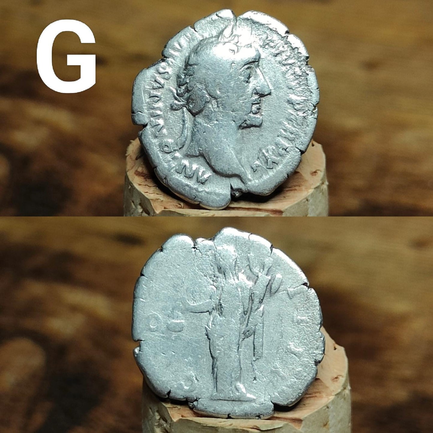 Genuine Roman silver Denarii from the 2nd century, ancient coins