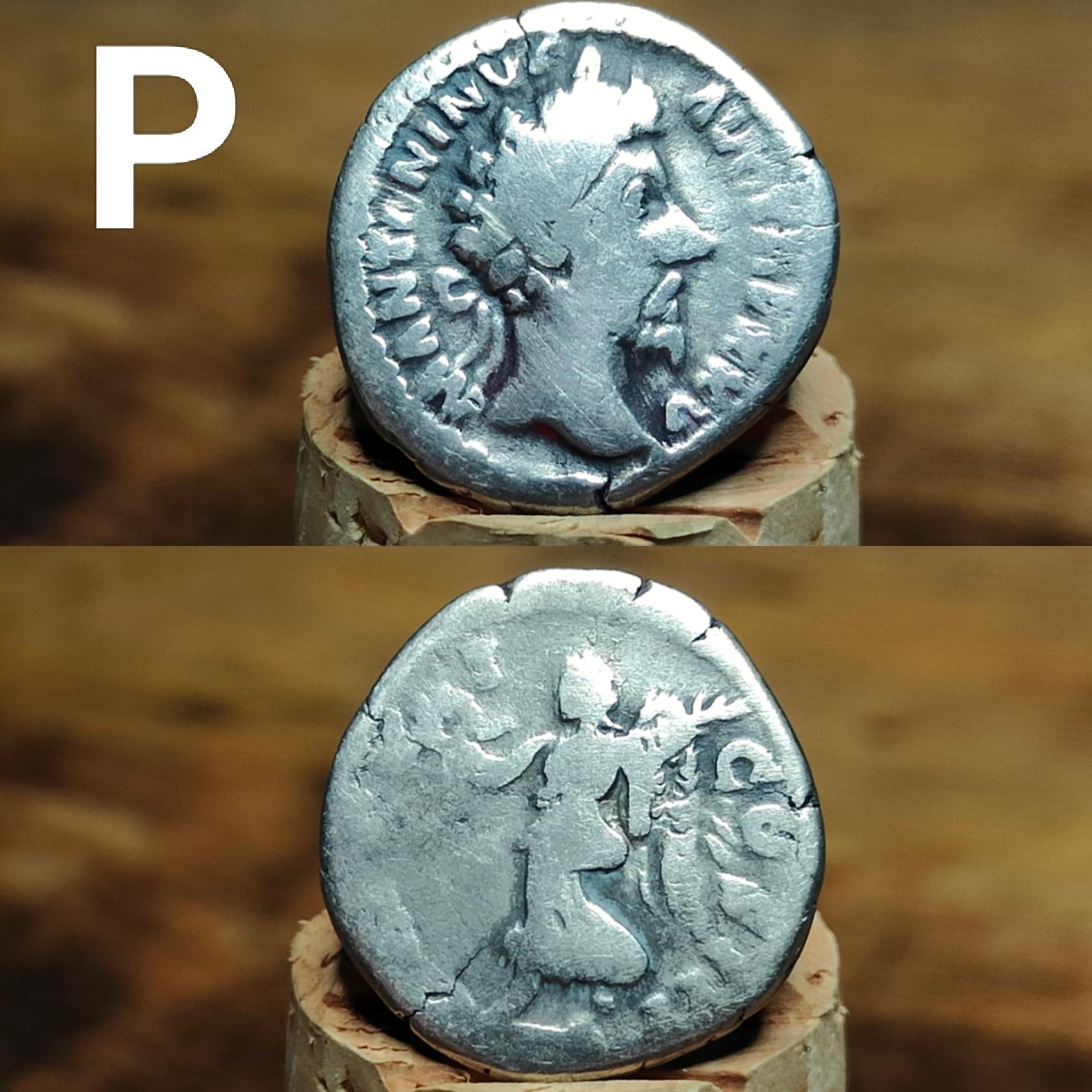Genuine Roman silver Denarii from the 2nd century, ancient coins