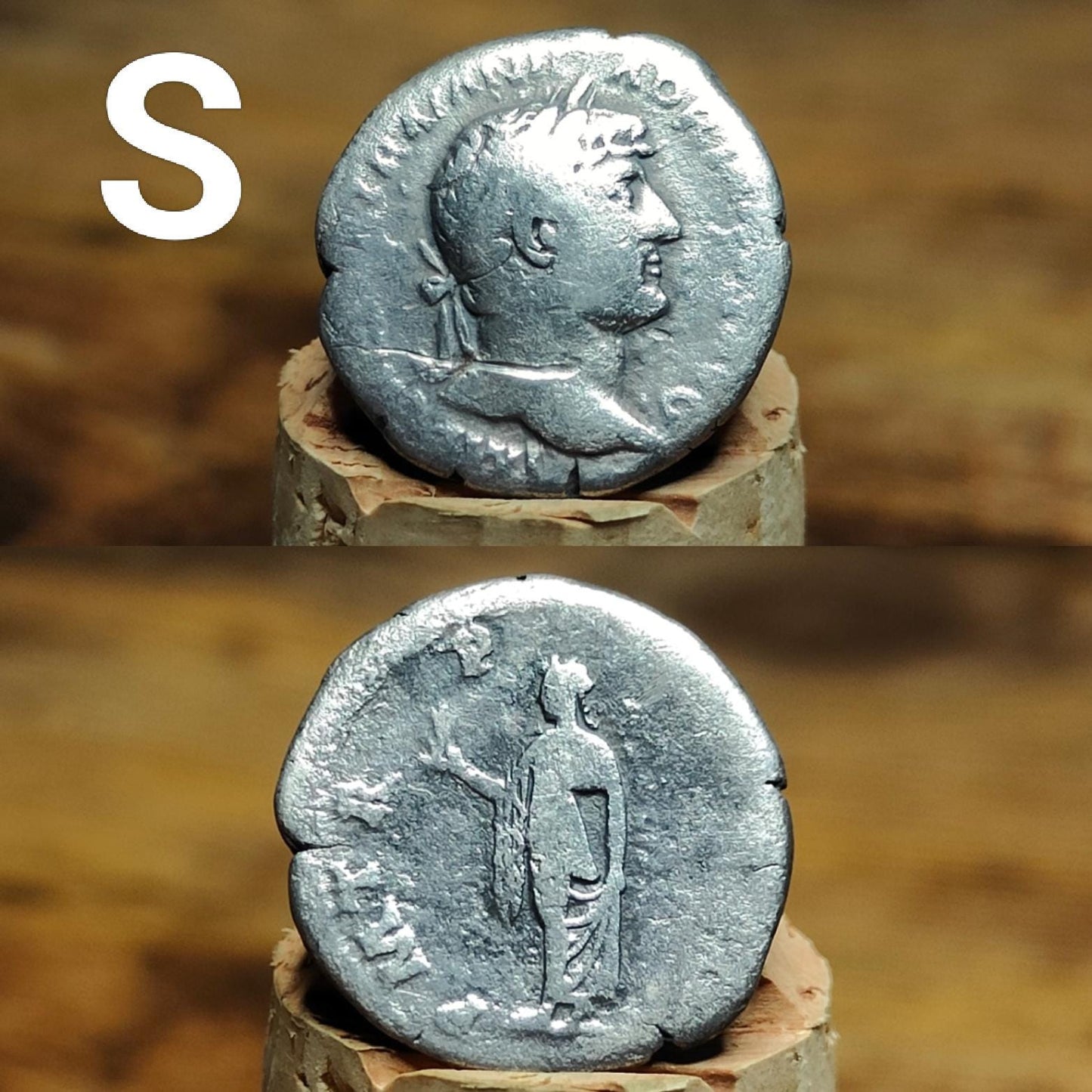 Genuine Roman silver Denarii from the 2nd century, ancient coins