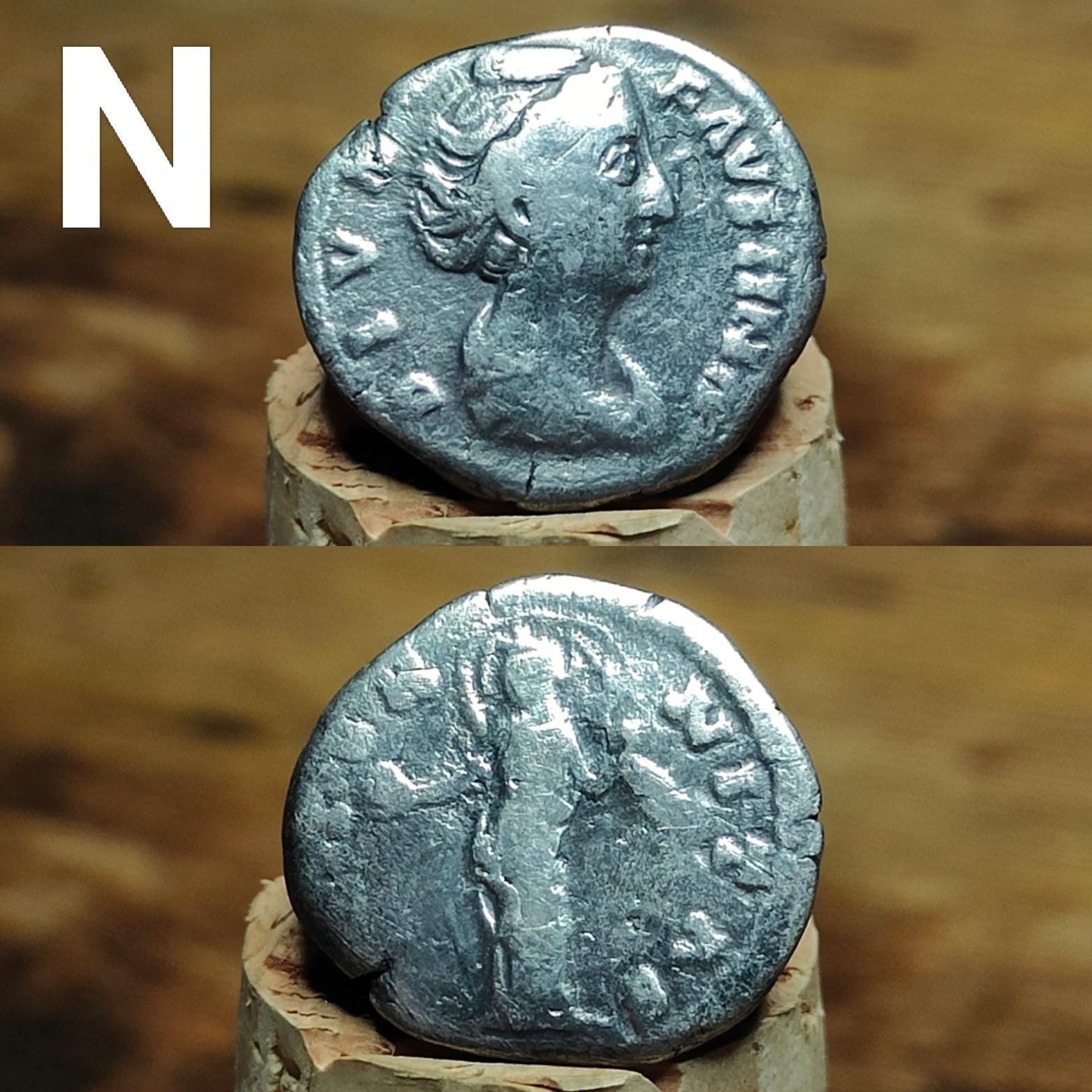 Genuine Roman silver Denarii from the 2nd century, ancient coins