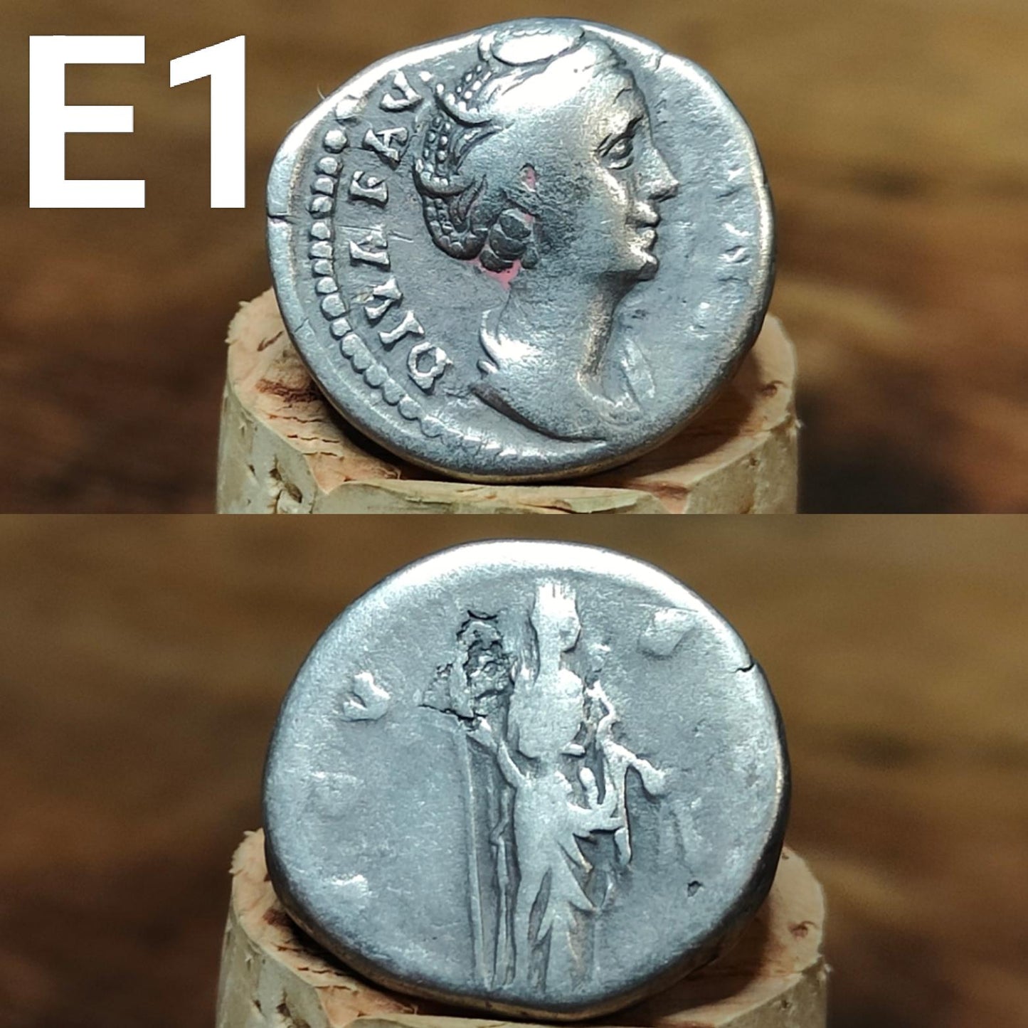 Authentic Roman silver Denarii featuring emperor of Rome, 1800 years old!