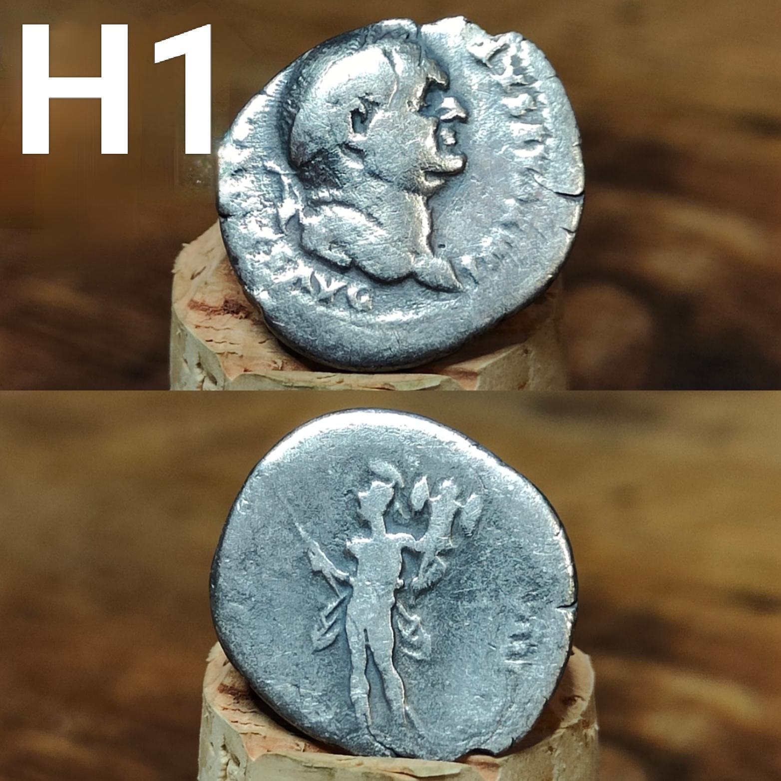 Authentic Roman silver Denarii featuring emperor of Rome, 1800 years old!
