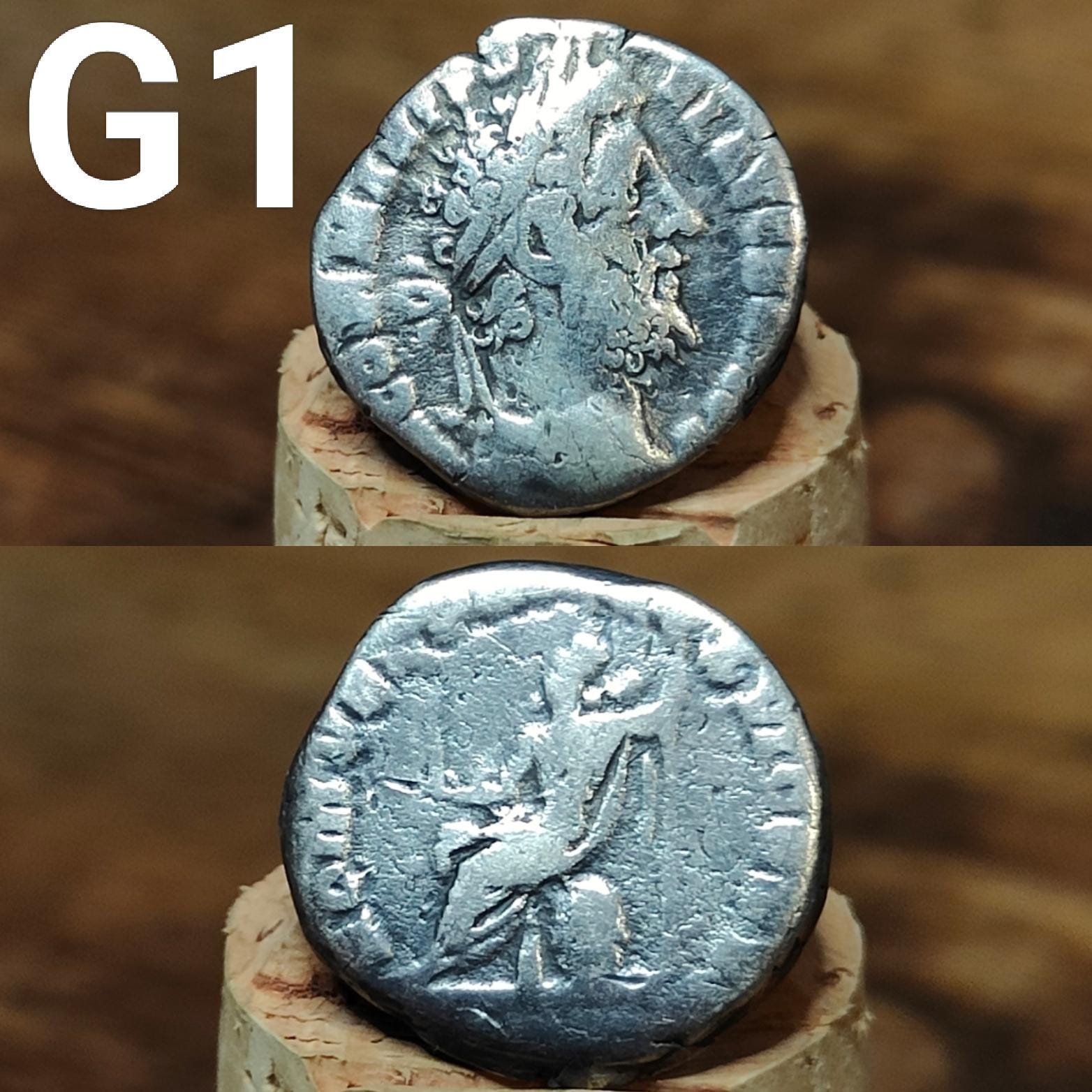 Authentic Roman silver Denarii featuring emperor of Rome, 1800 years old!