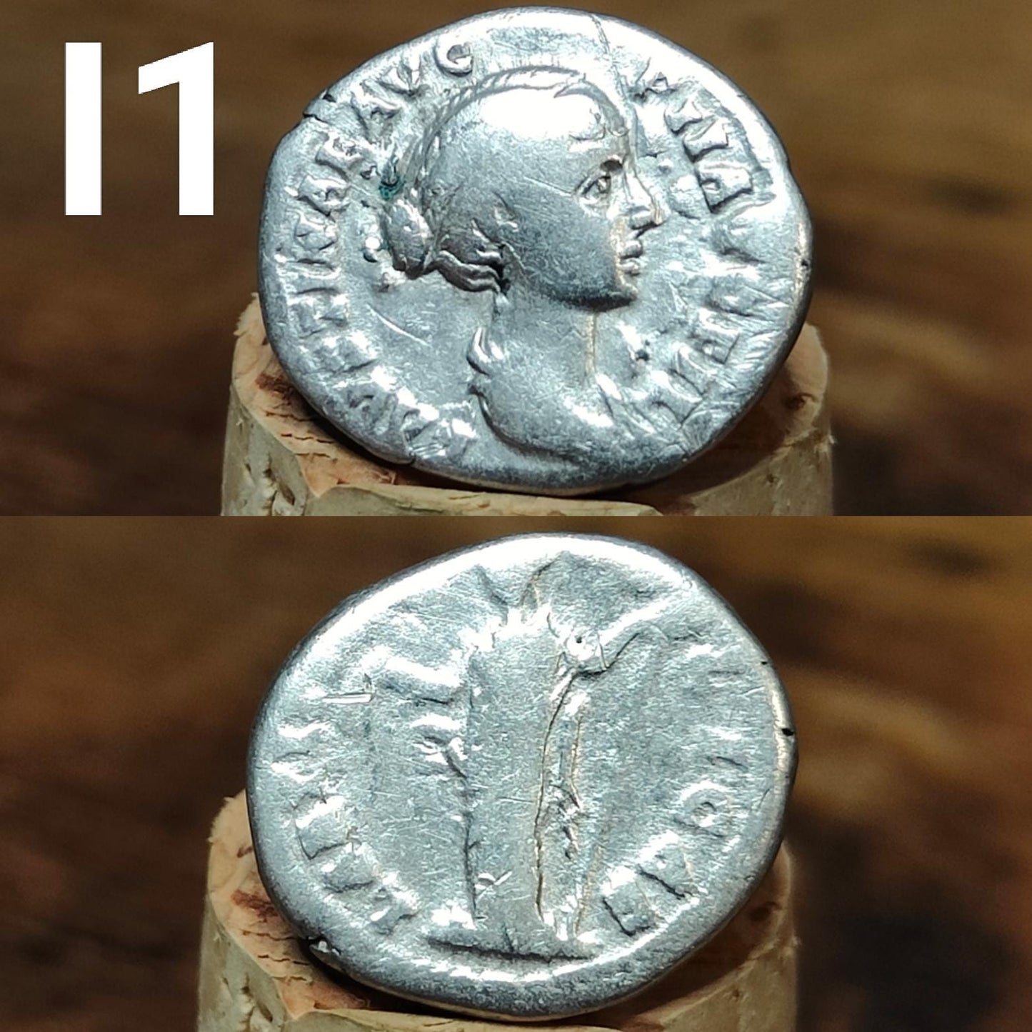 Authentic Roman silver Denarii featuring emperor of Rome, 1800 years old!