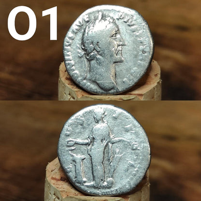Authentic Roman silver Denarii featuring emperor of Rome, 1800 years old!