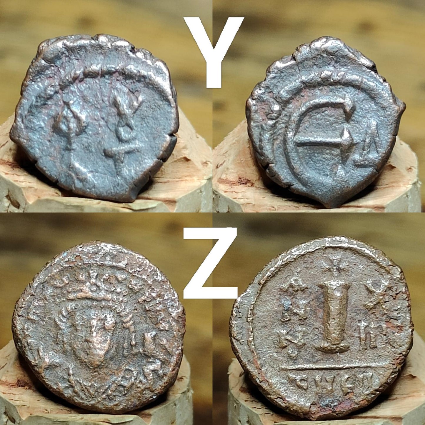Ancient Byzantine Coins, Authentic Nummus of the Roman Empire