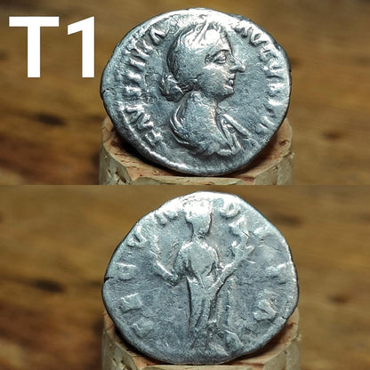 Authentic Roman silver Denarii featuring emperor of Rome, 1800 years old!
