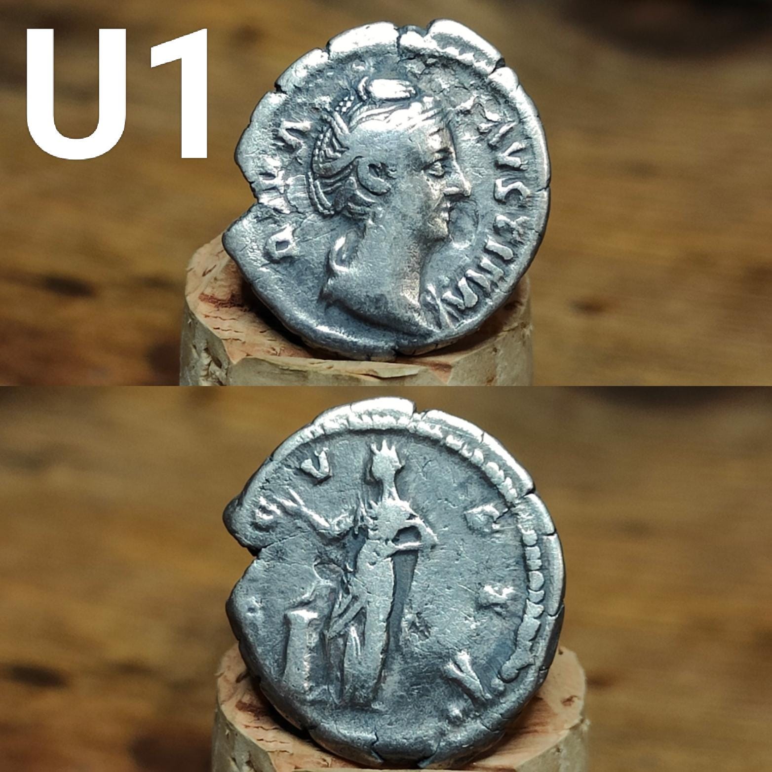 Authentic Roman silver Denarii featuring emperor of Rome, 1800 years old!