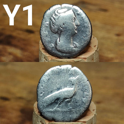 Authentic Roman silver Denarii featuring emperor of Rome, 1800 years old!