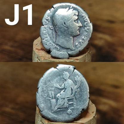 Authentic Roman silver Denarii featuring emperor of Rome, 1800 years old!