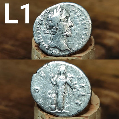 Authentic Roman silver Denarii featuring emperor of Rome, 1800 years old!
