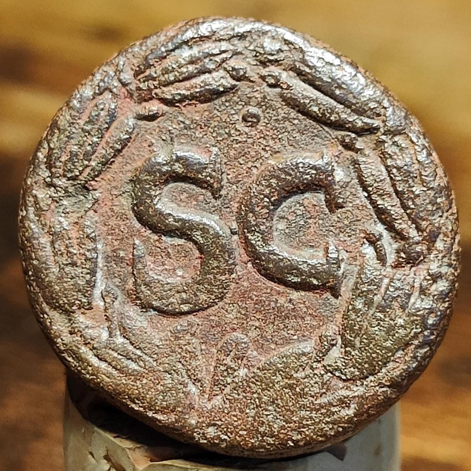 Large Domitian Roman Coin, Ancient Semis Provincial Issue