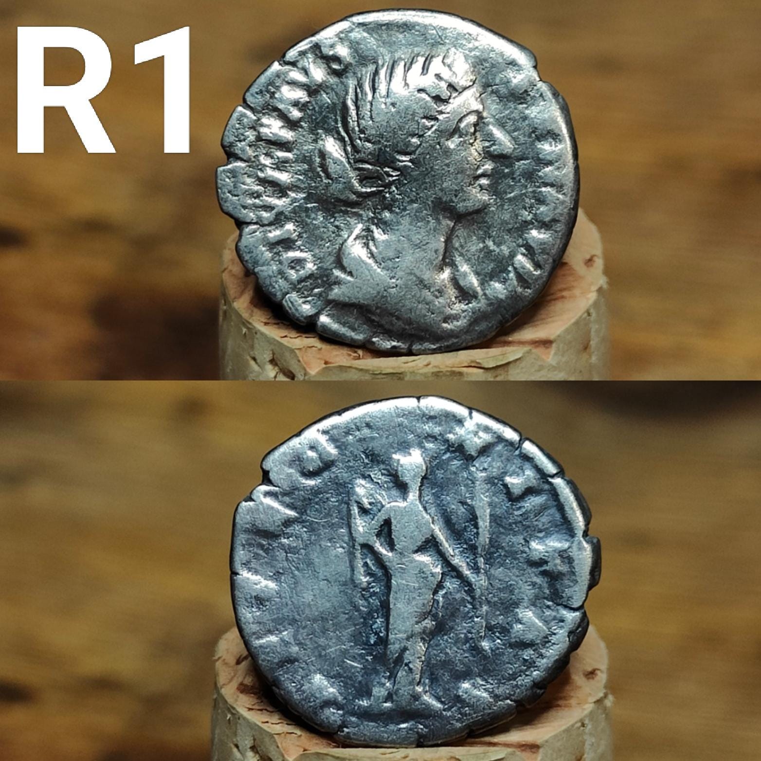 Authentic Roman silver Denarii featuring emperor of Rome, 1800 years old!
