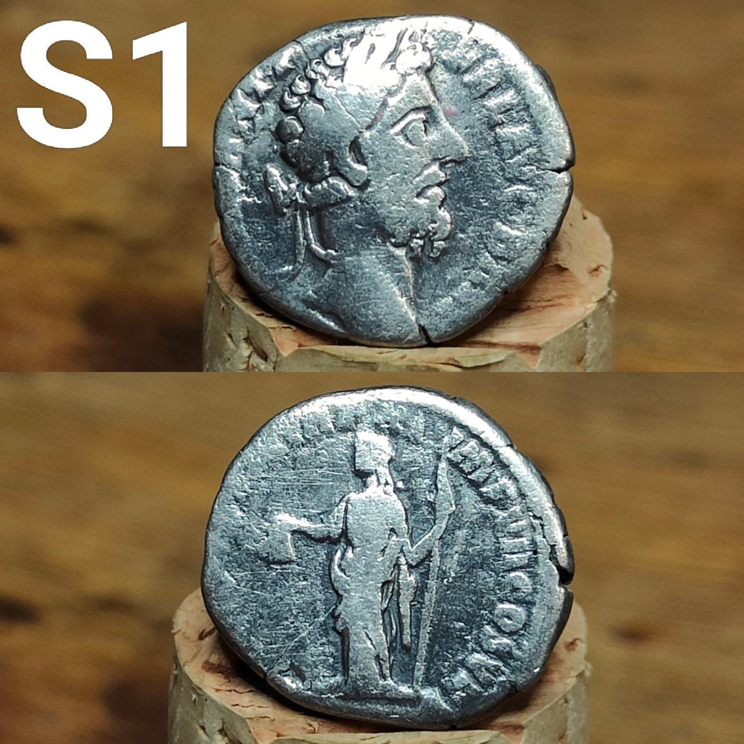 Authentic Roman silver Denarii featuring emperor of Rome, 1800 years old!